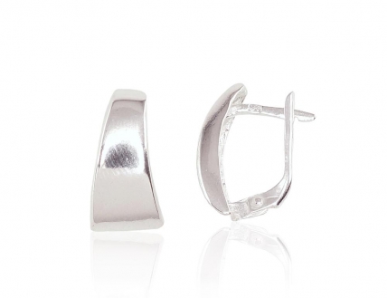 Silver earrings with english lock. Photo Nr. 1