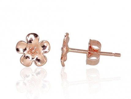 Gold classic studs earrings. Photo Nr. 1