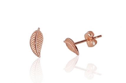 Gold classic studs earrings. Photo Nr. 1