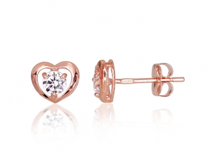 Gold classic studs earrings. Photo Nr. 1