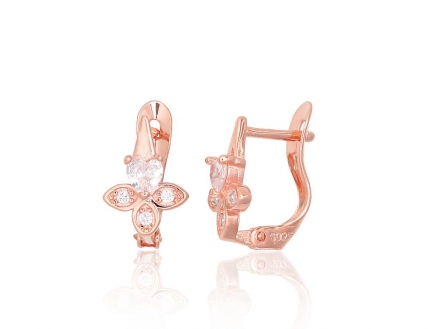 Silver earrings with english lock. Photo Nr. 1