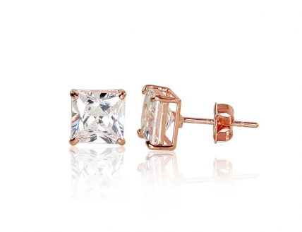 Gold classic studs earrings. Photo Nr. 1