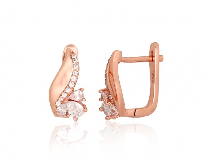 Silver earrings with english lock. Photo Nr. 1