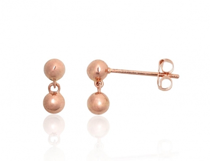 Gold classic studs earrings. Photo Nr. 1