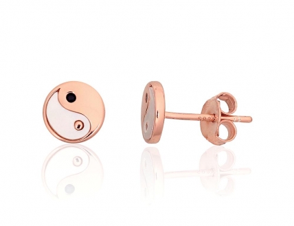 Silver stud earrings. Photo Nr. 1