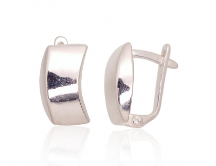 Silver earrings with english lock. Photo Nr. 1