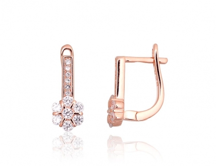 Silver earrings with english lock. Photo Nr. 1