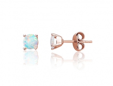 Gold classic studs earrings. Photo Nr. 1