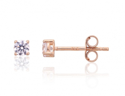 Gold classic studs earrings. Photo Nr. 1