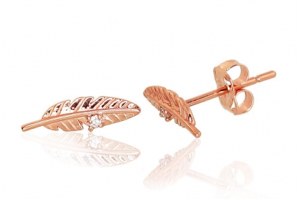 Gold classic studs earrings. Photo Nr. 1