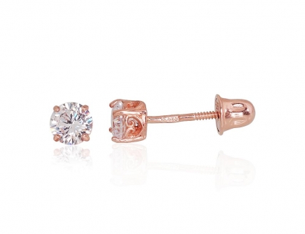 Gold screw studs earrings. Photo Nr. 1
