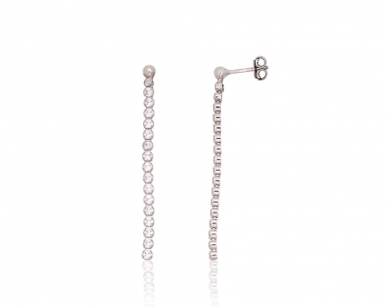 Silver stud earrings. Photo Nr. 1