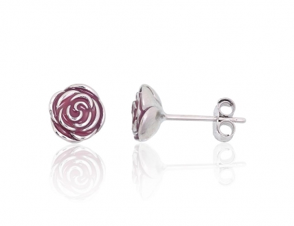 Silver stud earrings. Photo Nr. 1