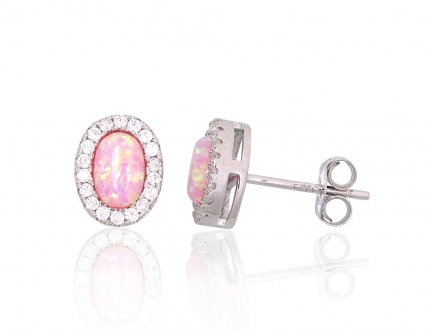 Silver stud earrings. Photo Nr. 1