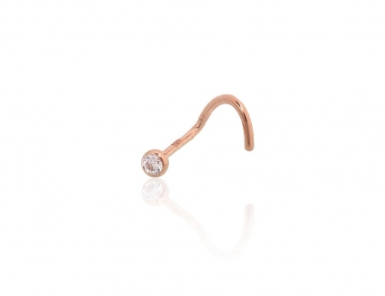 Gold piercing for nose. Photo Nr. 1