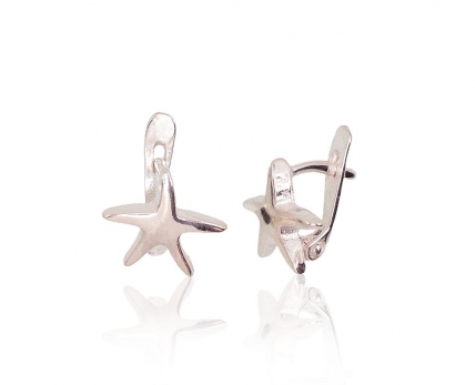 Silver earrings with english lock. Photo Nr. 1