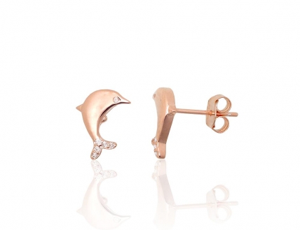 Silver stud earrings. Photo Nr. 1