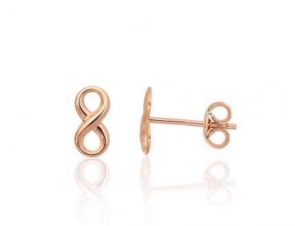 Gold classic studs earrings. Photo Nr. 1