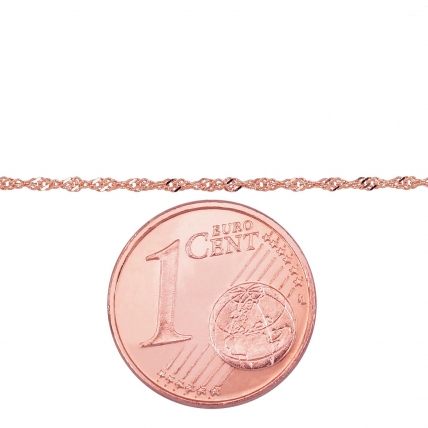 Gold chain Singapore 1 mm, diamond cut. Photo Nr. 3