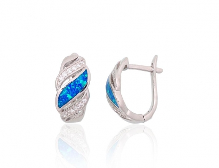 Silver stud earrings. Photo Nr. 1