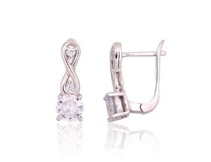 Silver earrings with english lock. Photo Nr. 1