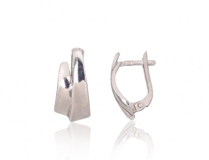 Silver earrings with english lock. Photo Nr. 1
