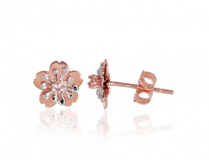 Gold classic studs earrings. Photo Nr. 1