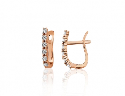 Zelta auskari ar angļu slēdzēju. Attēls Nr. 1