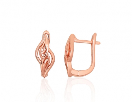 Silver earrings with english lock. Photo Nr. 1