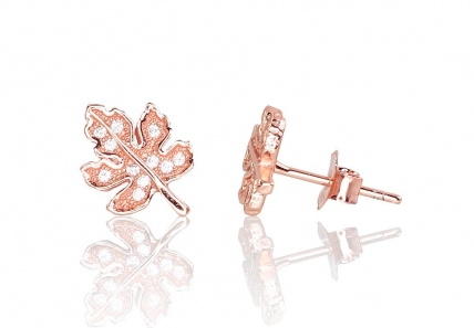 Silver stud earrings. Photo Nr. 1