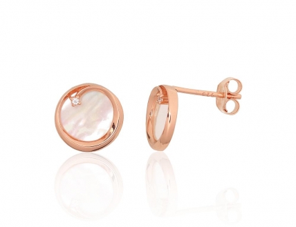 Silver stud earrings. Photo Nr. 1