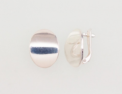 Silver earrings with english lock. Photo Nr. 1