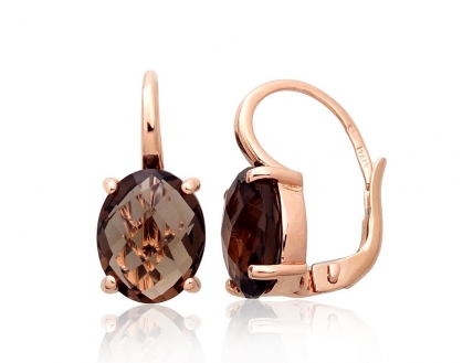 Gold earrings with english lock. Photo Nr. 1
