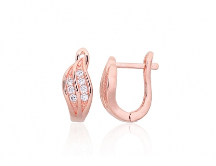 Silver earrings with english lock. Photo Nr. 1