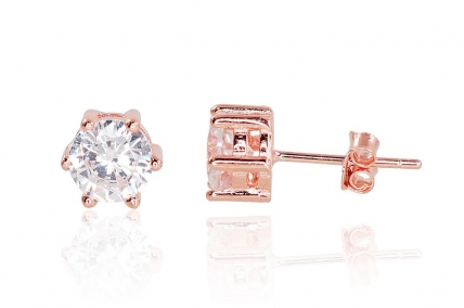 Silver stud earrings. Photo Nr. 1