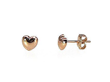 Gold classic studs earrings. Photo Nr. 1