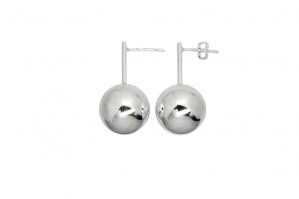 Silver stud earrings. Photo Nr. 1