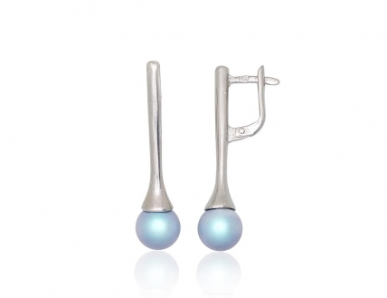 Silver earrings with english lock. Photo Nr. 1