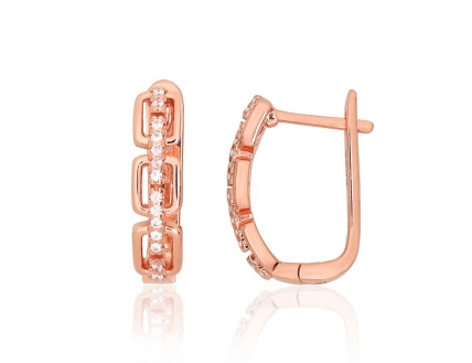 Silver earrings with english lock. Photo Nr. 1