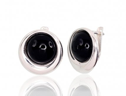 Silver earrings with english lock. Photo Nr. 1