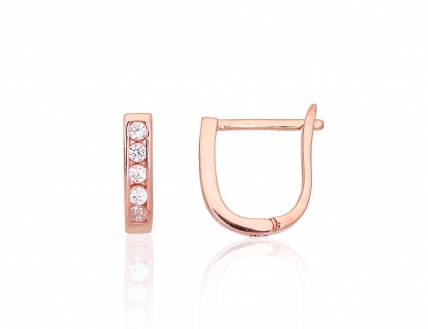 Silver earrings with english lock. Photo Nr. 1