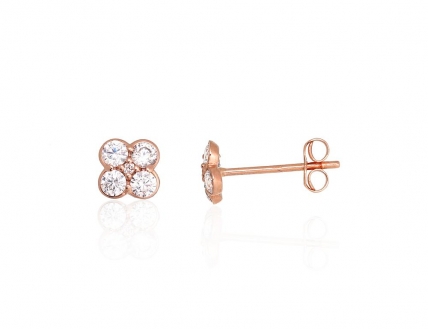 Gold classic studs earrings. Photo Nr. 1