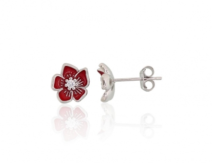 Silver stud earrings. Photo Nr. 1