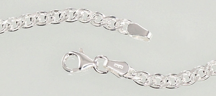 Silver chain Mona Liza 3.1 mm, diamond cut. Photo Nr. 2