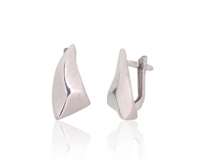 Silver earrings with english lock. Photo Nr. 1