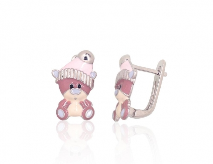 Silver earrings with english lock. Photo Nr. 1