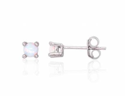 Silver stud earrings. Photo Nr. 1
