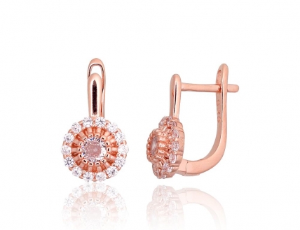 Silver earrings with english lock. Photo Nr. 1