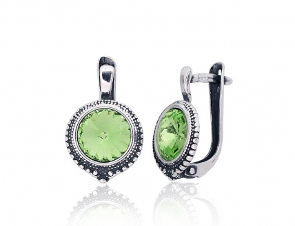 Silver earrings with english lock. Photo Nr. 1