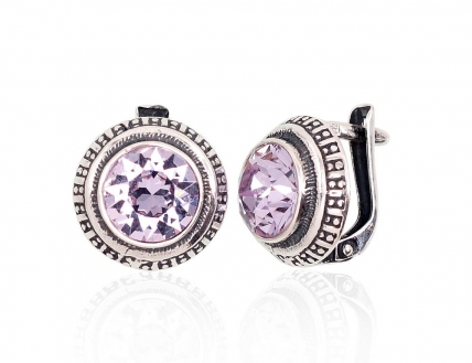 Silver earrings with english lock. Photo Nr. 1